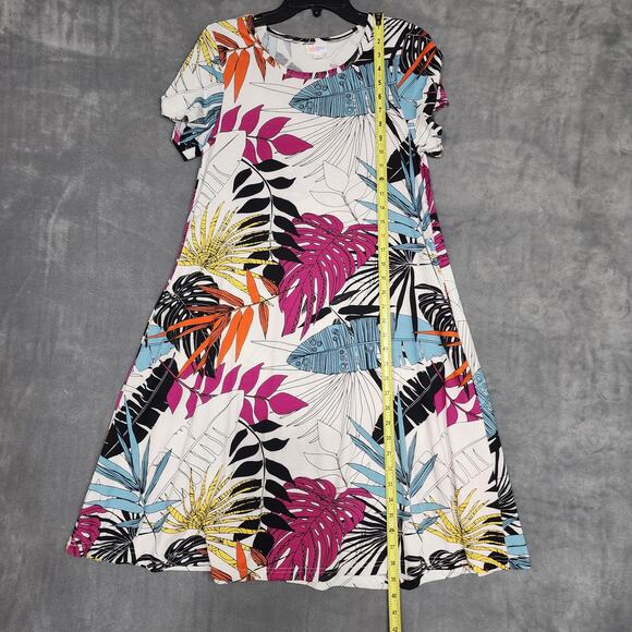 LuLaRoe Jessie Dress Size Small Tropical Floral Vacation Fun Summer Cruise - Picture 10 of 10